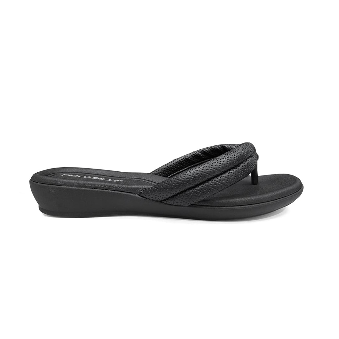 Chinelo Piccadilly Wide Fit Camila 500401 Preto Chinelo Piccadilly Wide Fit Camila 500401 Preto
