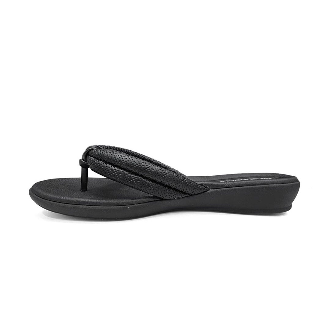 Chinelo Piccadilly Wide Fit Camila 500401 Preto
