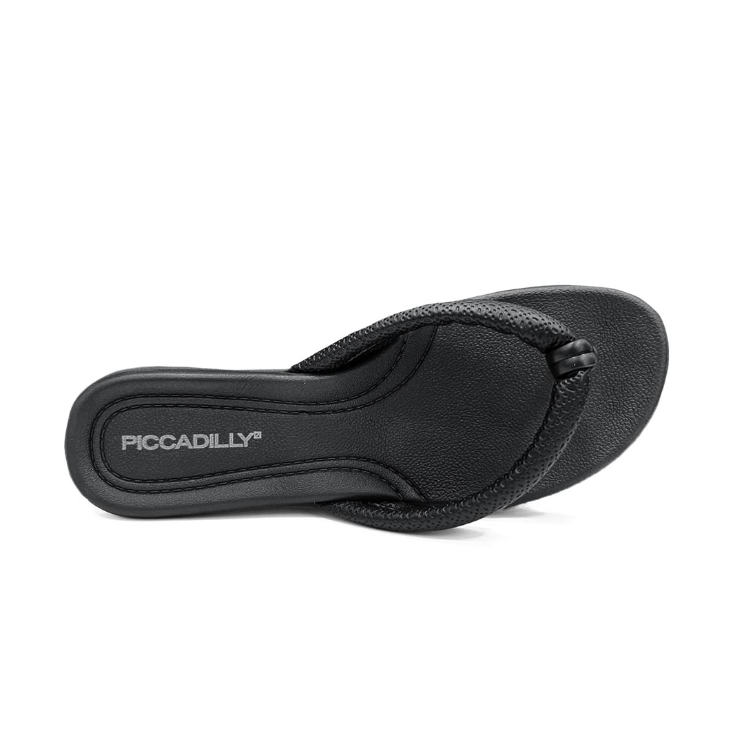 Chinelo Piccadilly Wide Fit Camila 500401 Preto