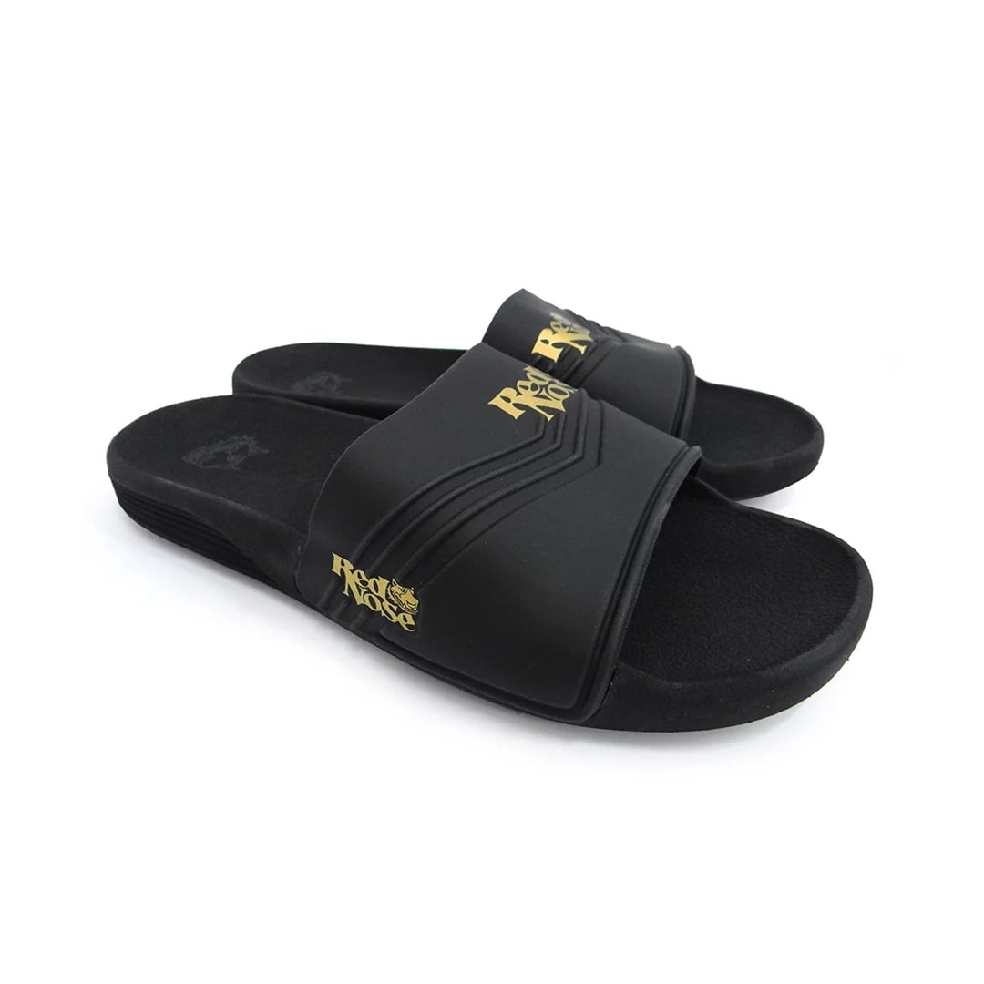 Chinelo Red Nose Masculino Slide Samui Rnhs105 Preto/Dourado Chinelo Red Nose Masculino Slide Samui Rnhs105 Preto/Dourado