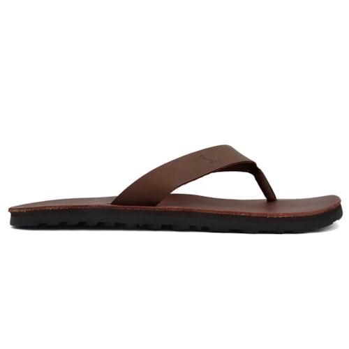 Detalhe - Chinelo Reserva De Couro Rsv Noronha R75003 Caramelo
