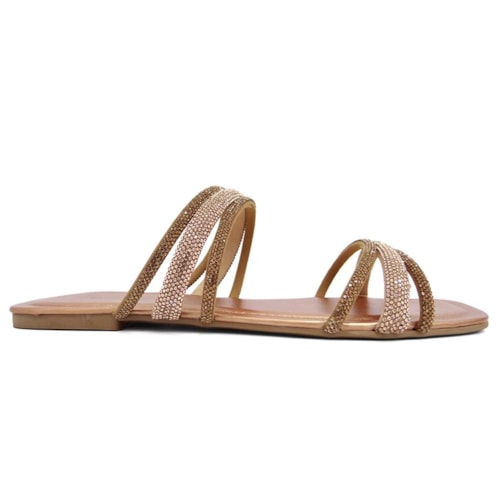 Detalhe - Chinelo Santa Moça Rasteira Rqri311 Nude