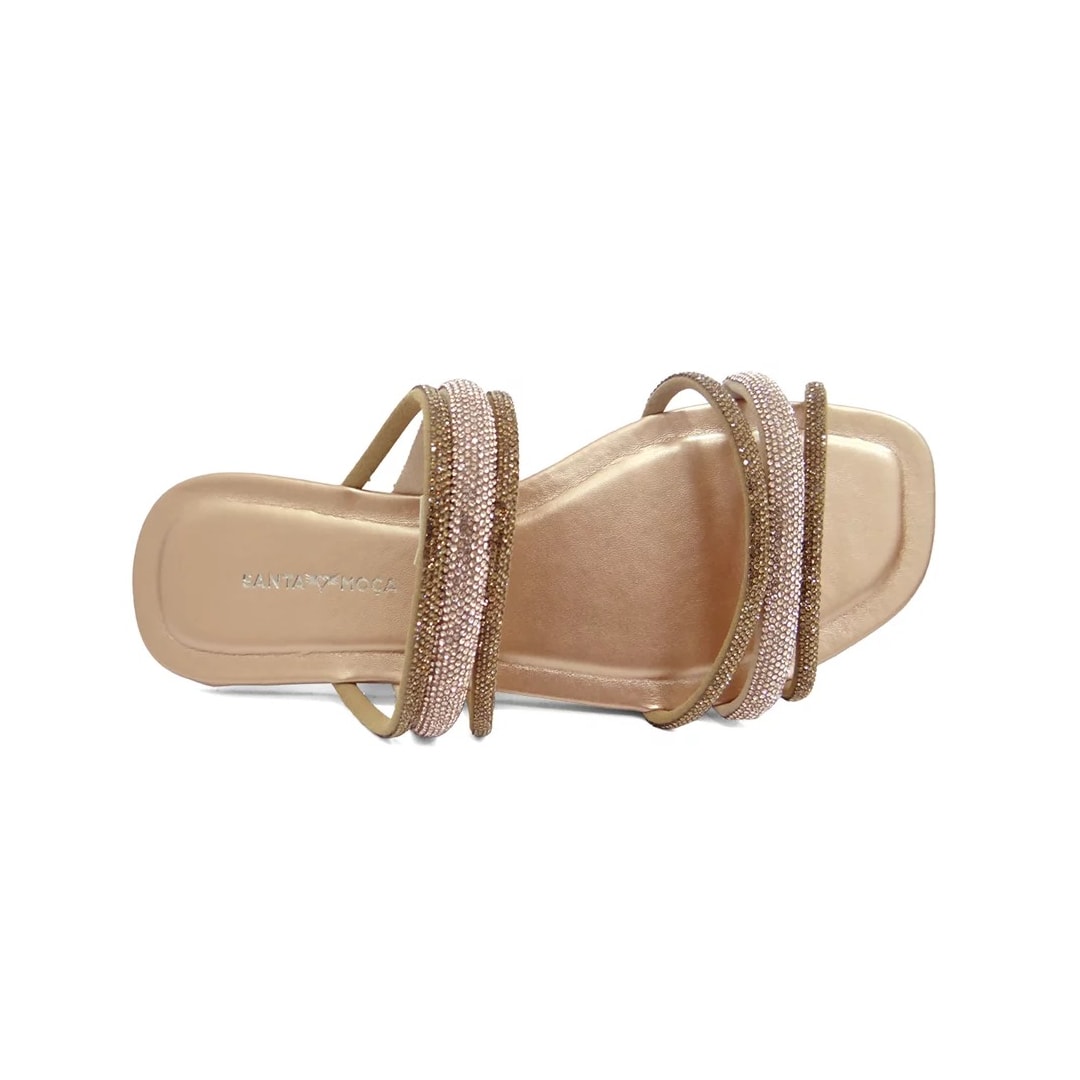Chinelo Santa Moça Rasteira Rqri311 Nude