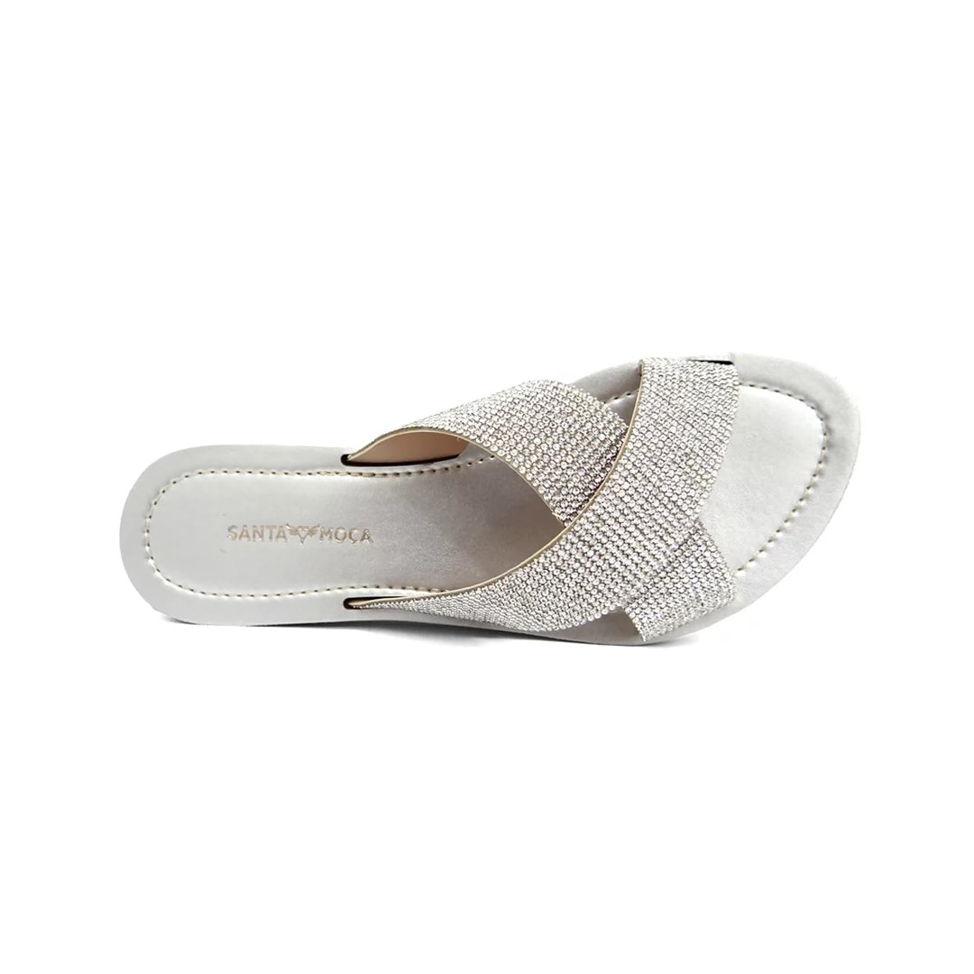 Chinelo Santa Moça Rasteira Rr-299 Prata Chinelo Santa Moça Rasteira Rr-299 Prata