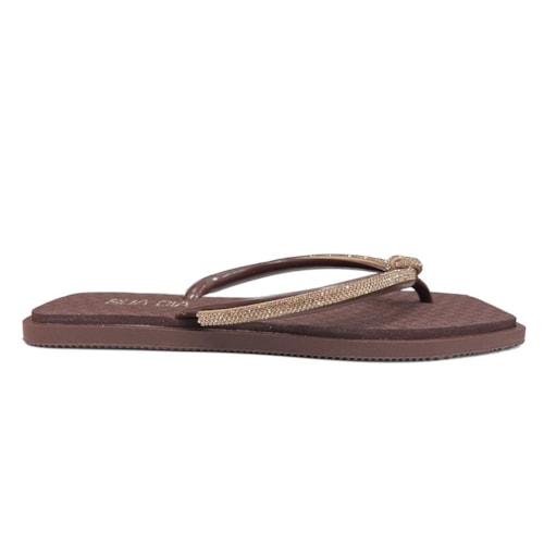 Detalhe - Chinelo Sua Cia Dedo Square 8520.17043 Marrone