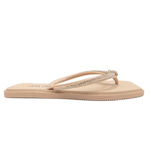 Detalhe - Chinelo Sua Cia Dedo Square 8520.17043 Nude Fosco