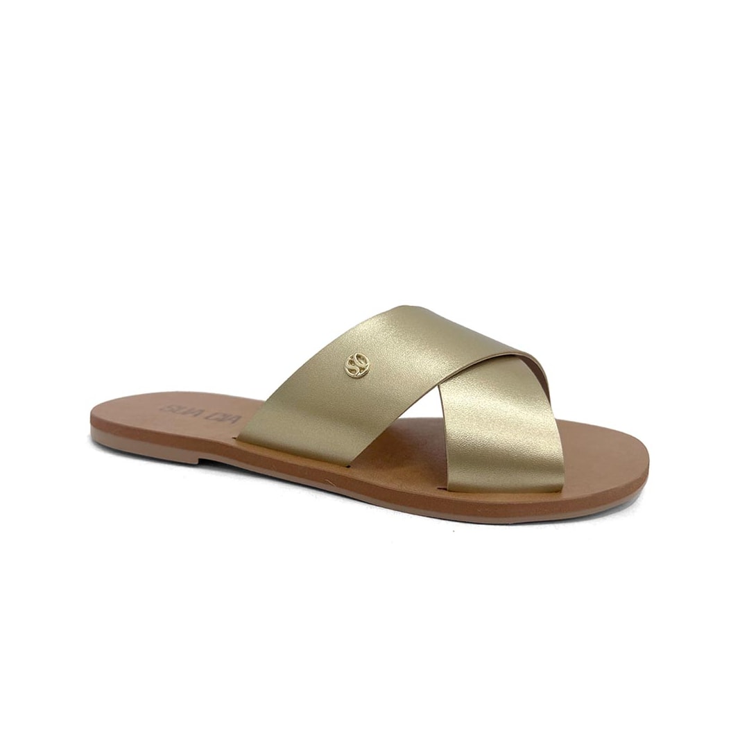 Chinelo Sua Cia Rasteira Gaspea 8395.16144 Light Gold