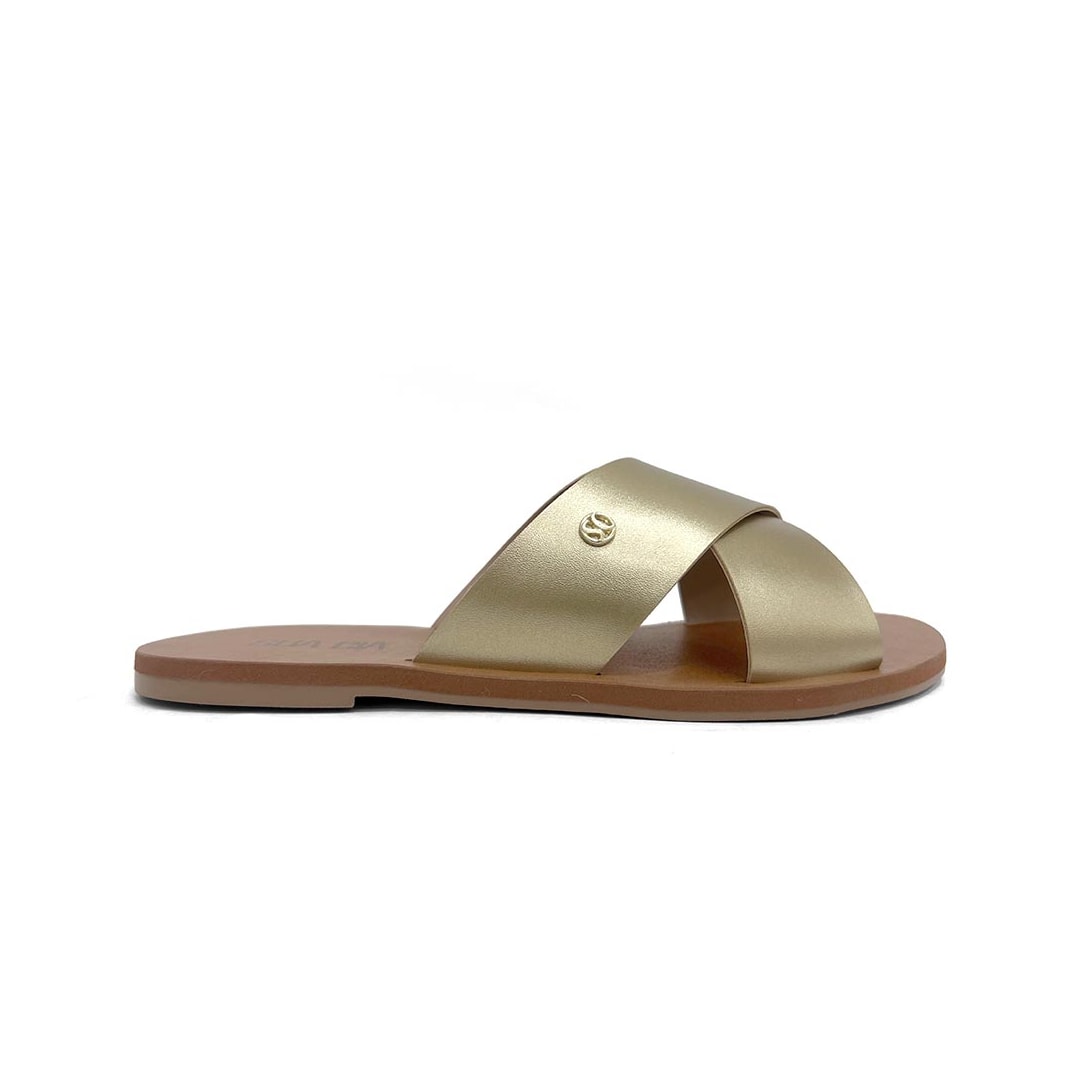 Chinelo Sua Cia Rasteira Gaspea 8395.16144 Light Gold Chinelo Sua Cia Rasteira Gaspea 8395.16144 Light Gold