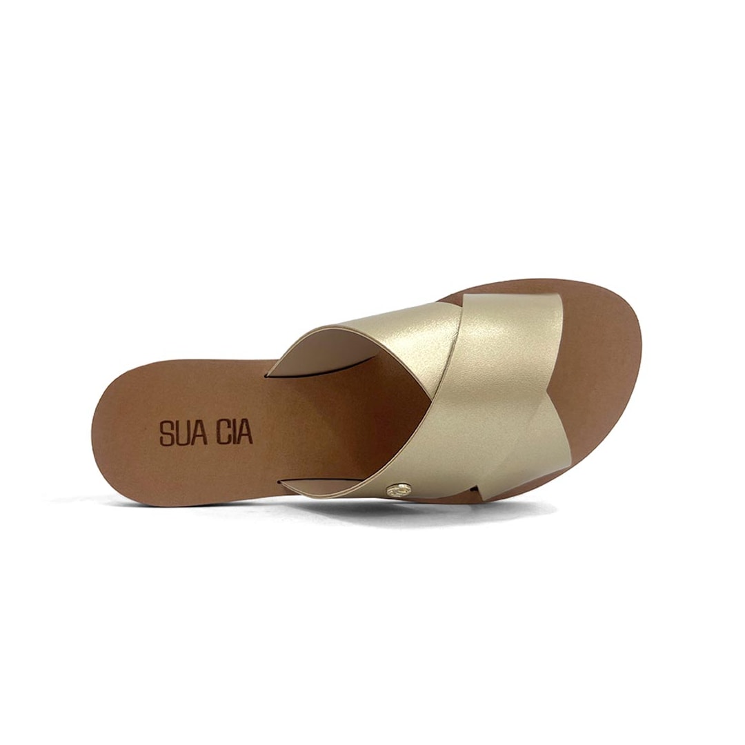 Chinelo Sua Cia Rasteira Gaspea 8395.16144 Light Gold