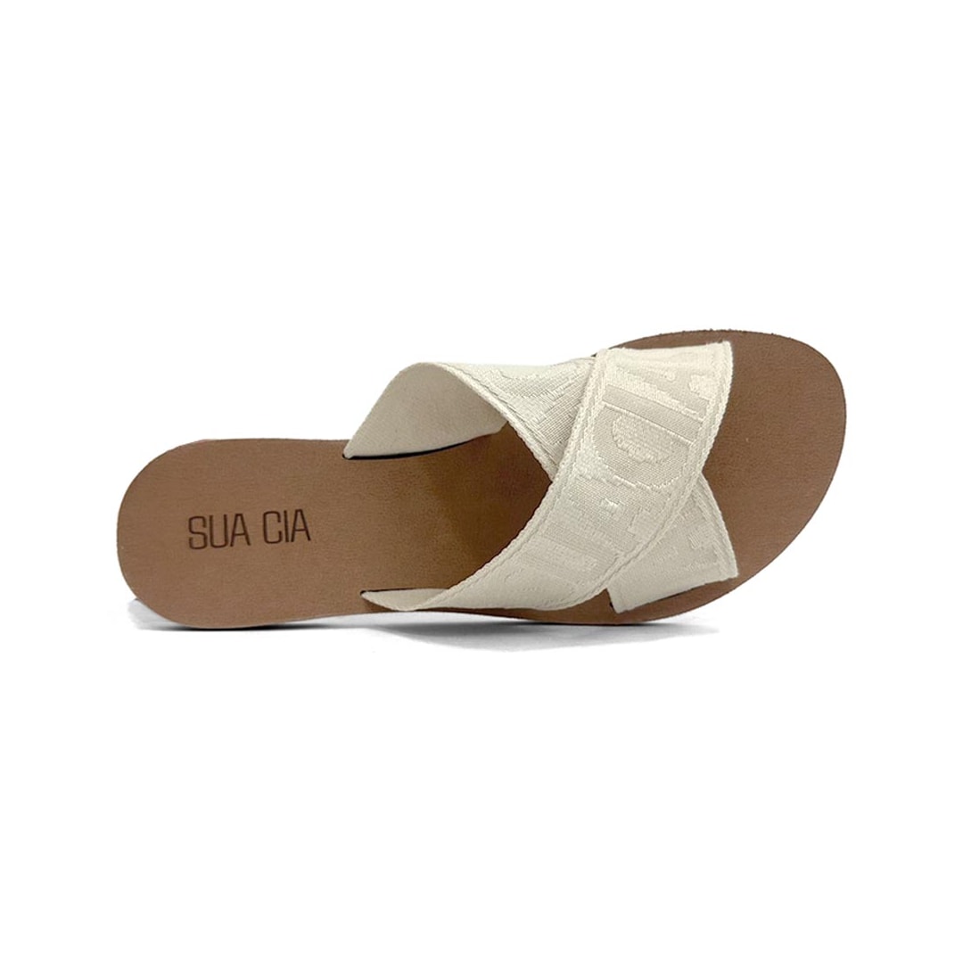 Chinelo Sua Cia Rasteira Gaspea 8395.16147 Off White