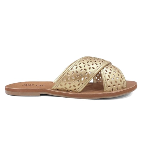 Detalhe - Chinelo Sua Cia Rasteira Gáspea 8395.16691 Gold