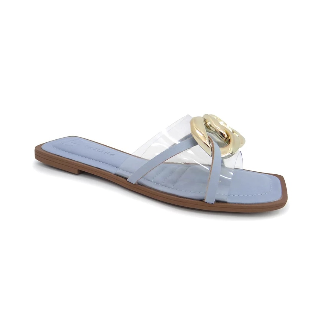 Chinelo Tanara Rasteira Feminino Vinil T5366 Azul Chinelo Tanara Rasteira Feminino Vinil T5366 Azul