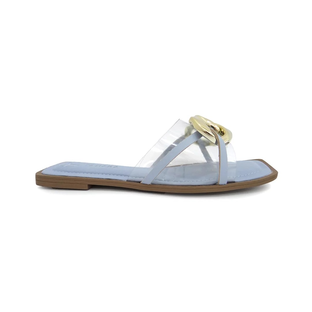 Chinelo Tanara Rasteira Feminino Vinil T5366 Azul