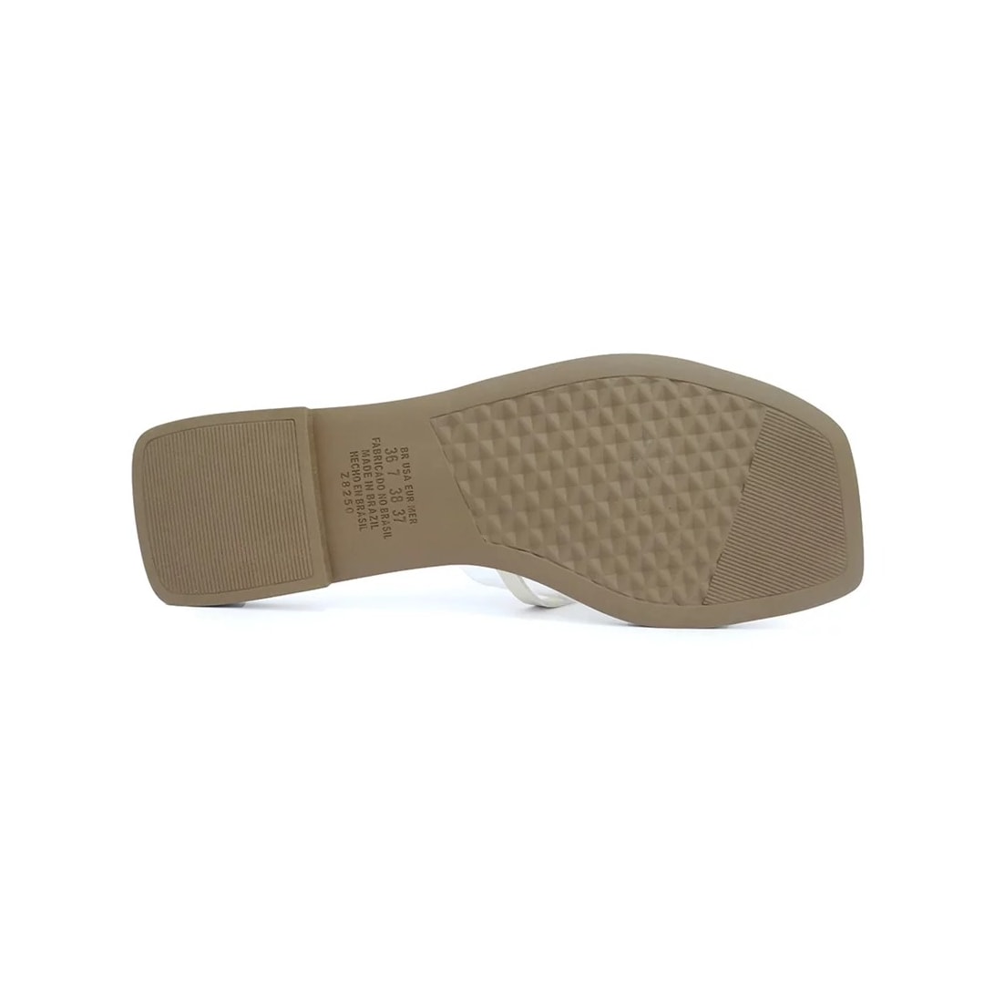 Chinelo Tanara Rasteira Feminino Vinil T5366 Baunilha