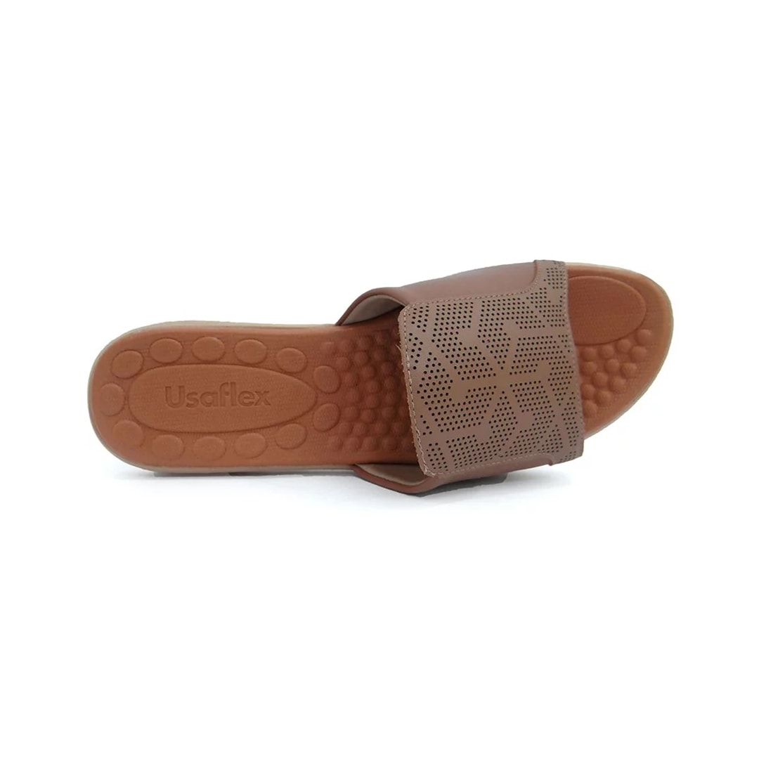 Chinelo Usaflex Feminino Conforto Af0303 Camel