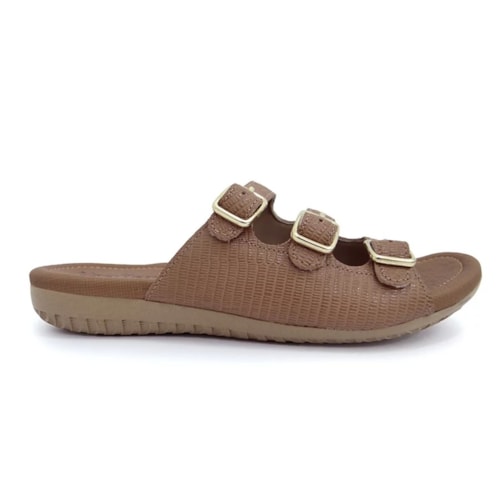 Detalhe - Chinelo Usaflex Feminino Conforto R1859 Camel