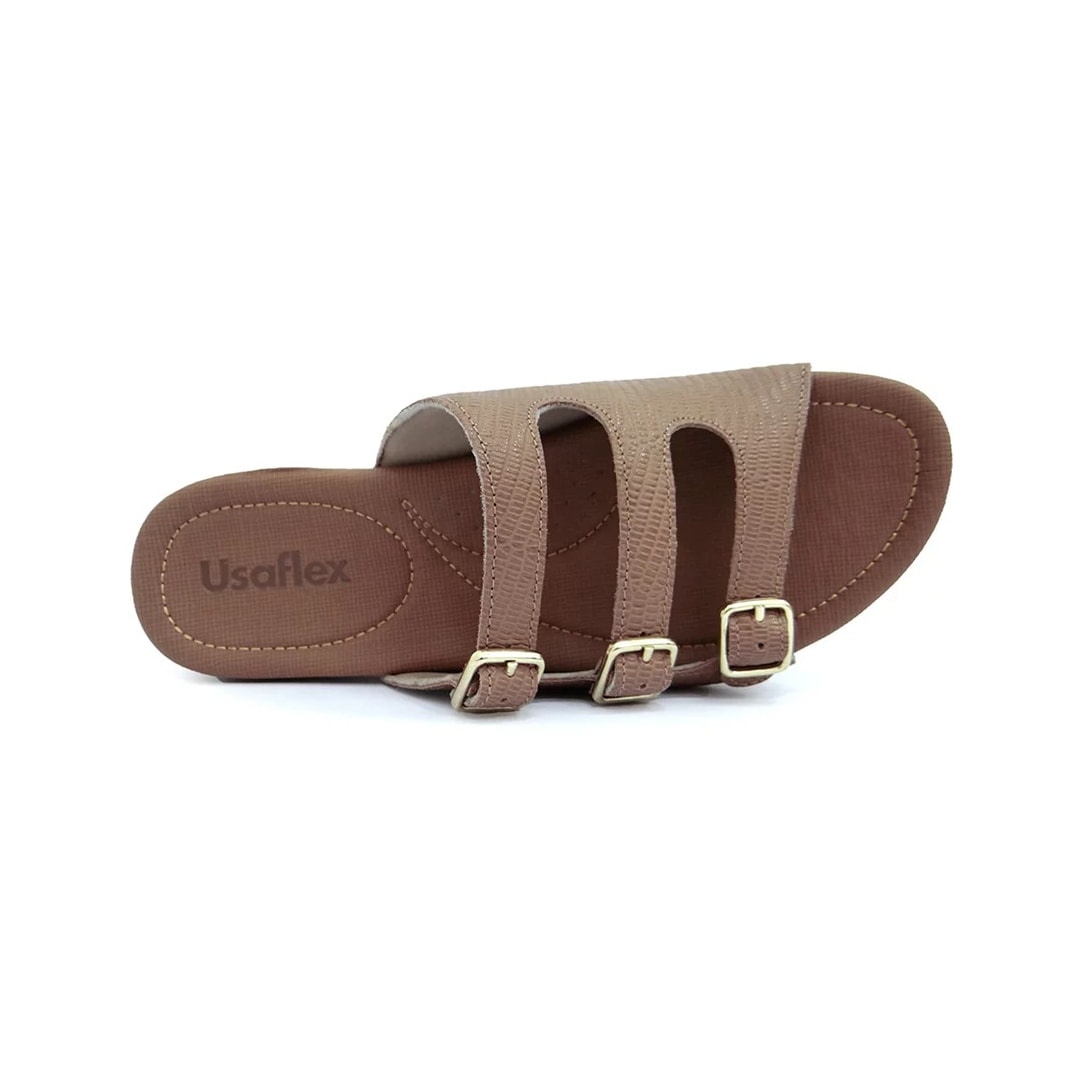 Chinelo Usaflex Feminino Conforto R1859 Camel Chinelo Usaflex Feminino Conforto R1859 Camel