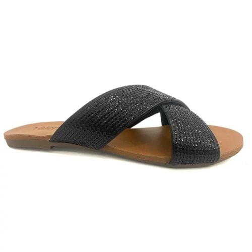 Detalhe - Chinelo Valentina Rasteira 272176 Preto