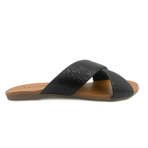 Detalhe - Chinelo Valentina Rasteira 272176 Preto