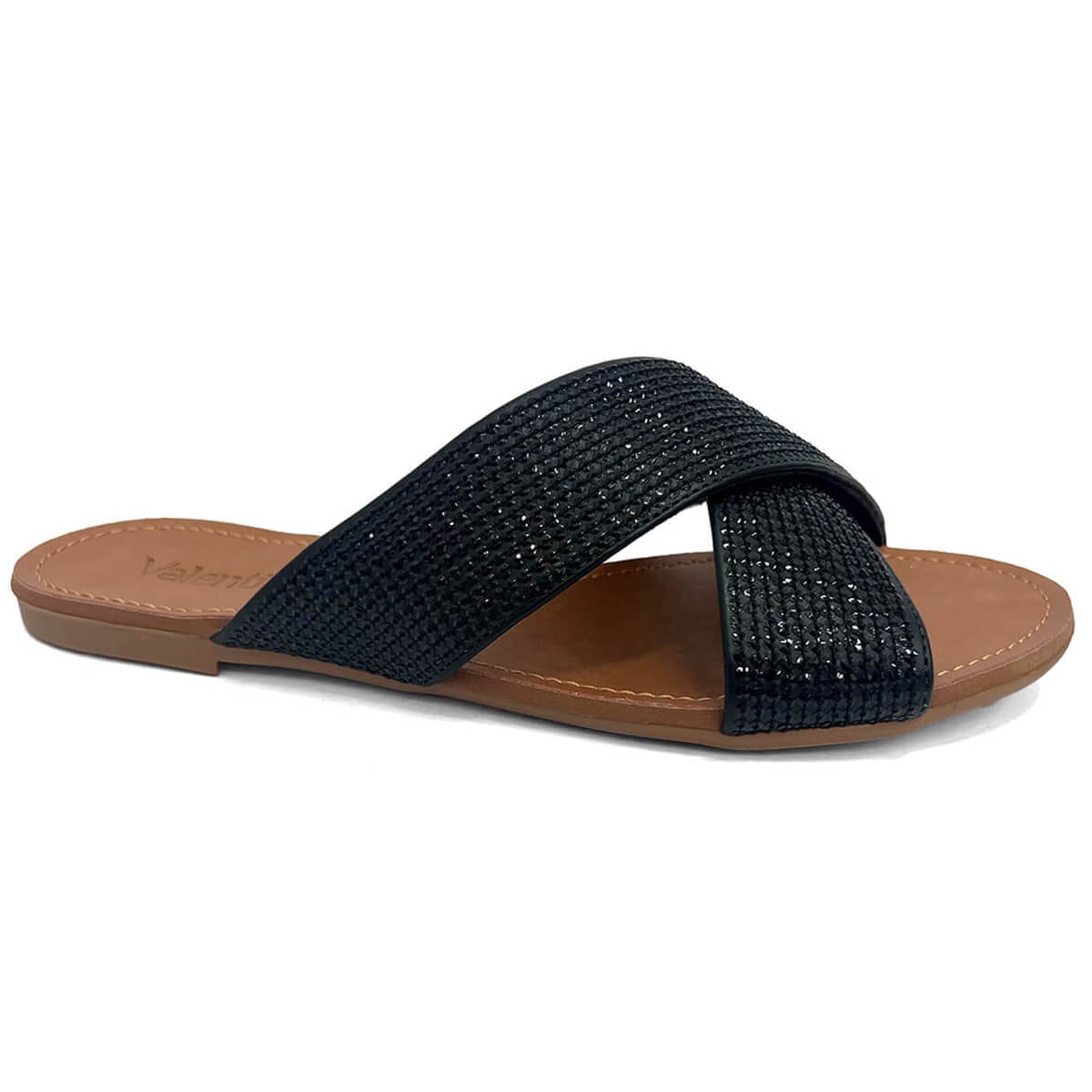 Chinelo Valentina Rasteira 272176 Preto Brilho Chinelo Valentina Rasteira 272176 Preto Brilho