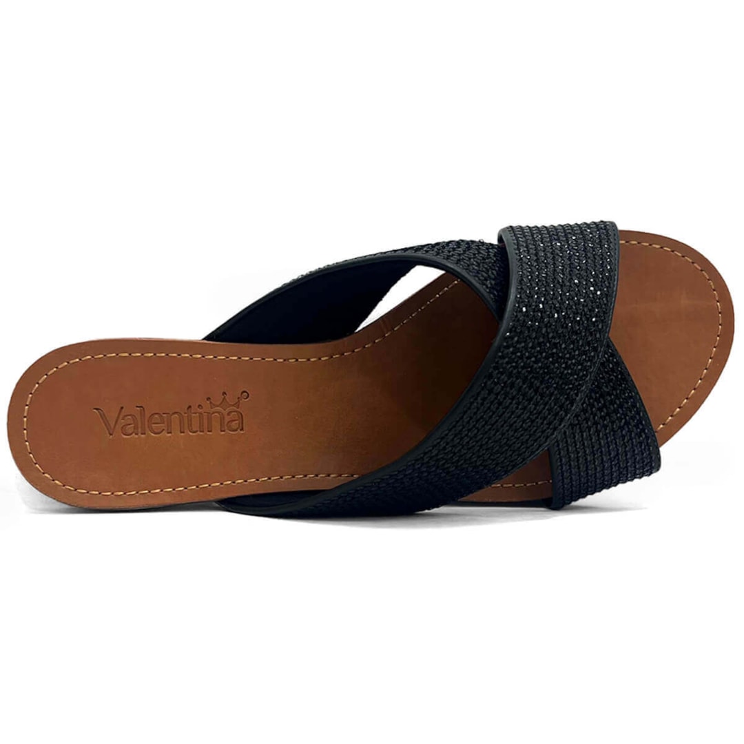 Chinelo Valentina Rasteira 272176 Preto Brilho Chinelo Valentina Rasteira 272176 Preto Brilho