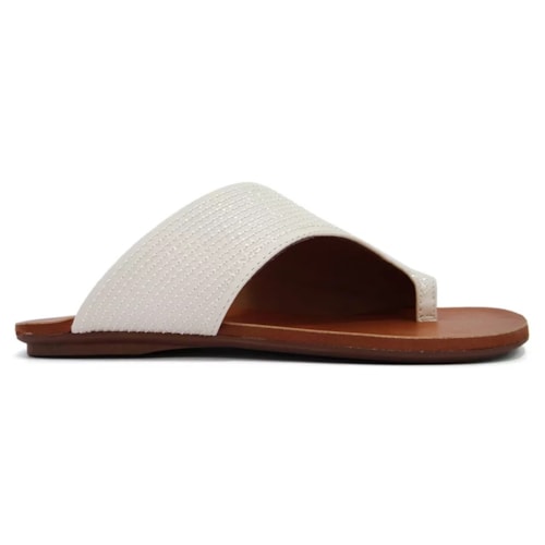 Detalhe - Chinelo Valentina Rasteira Feminino 23068 Off White