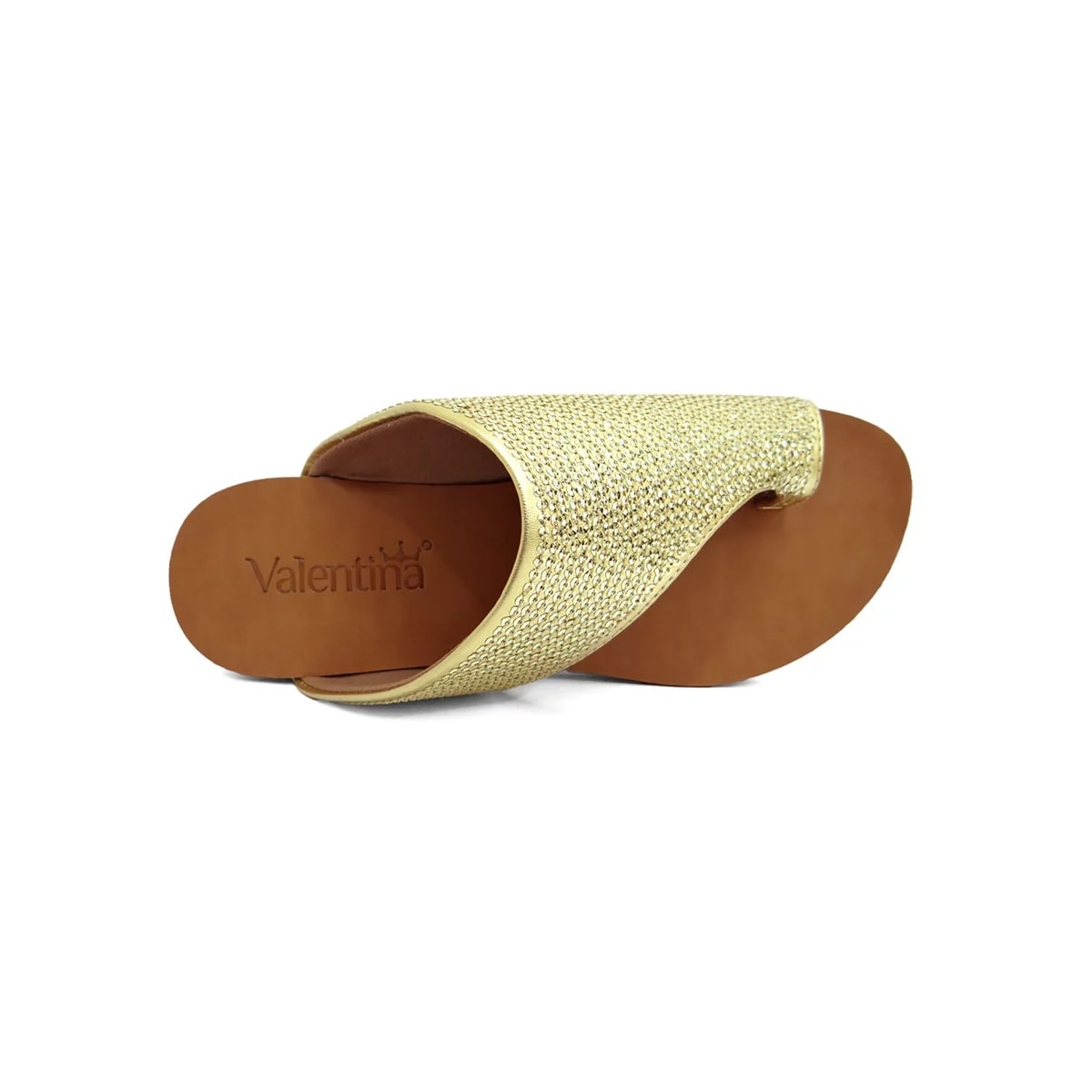 Chinelo Valentina Rasteira Feminino 23068 Ouro