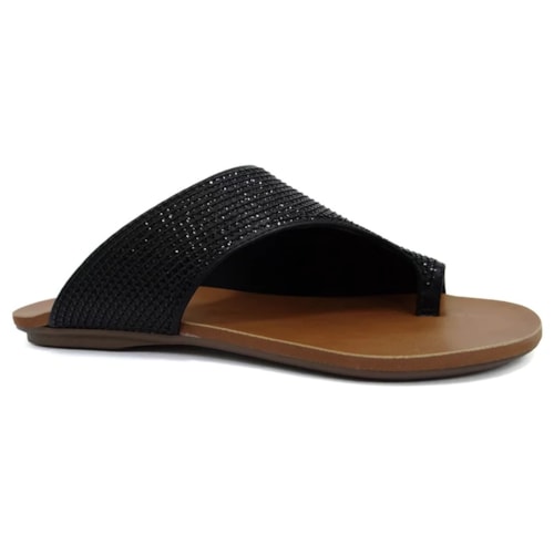 Chinelo Valentina Rasteira Feminino 23068 Preto