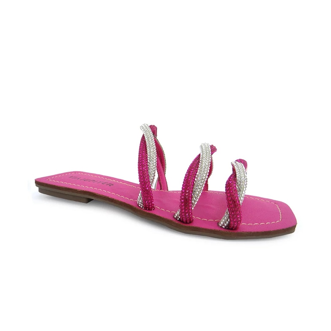 Chinelo Via Jupiter Rasteira 8725 Pink/Cristal