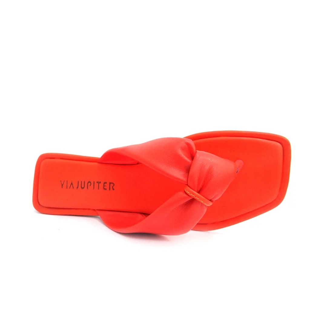 Chinelo Via Júpiter Rasteira 8813 Laranja