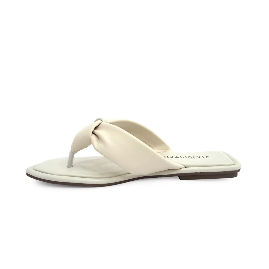 Chinelo Via Júpiter Rasteira 8813 Off White
