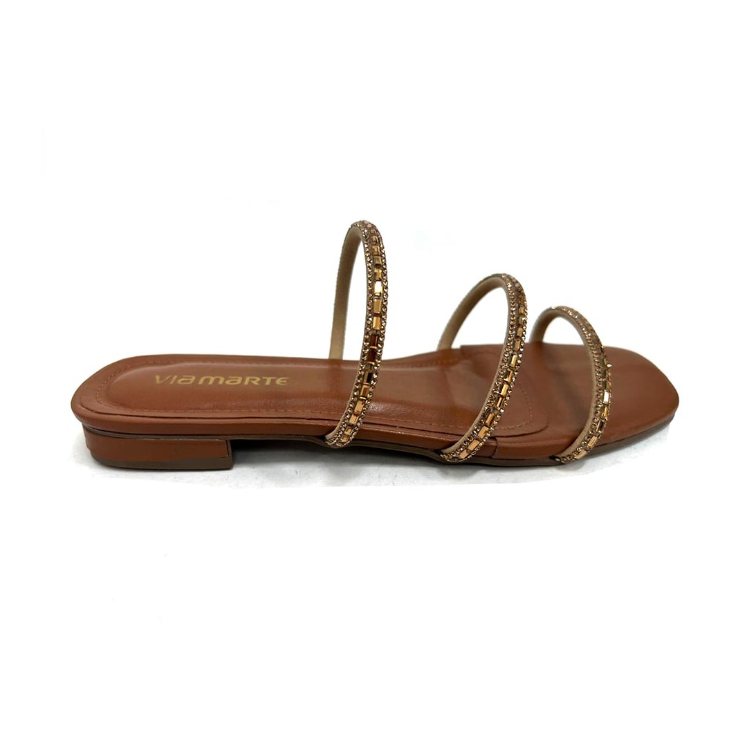 Chinelo Via Marte Rasteira 202-009-01 Ganache Chinelo Via Marte Rasteira 202-009-01 Ganache
