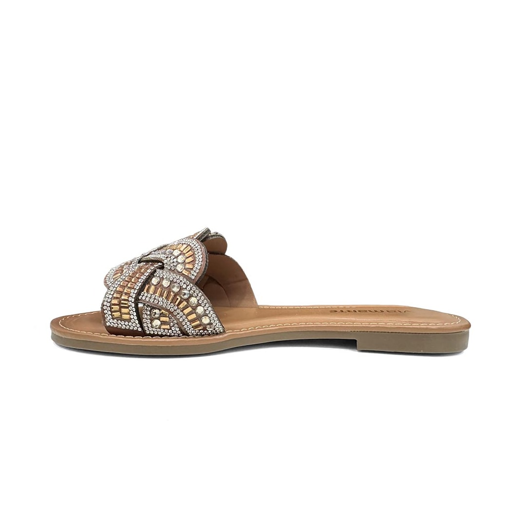 Chinelo Via Marte Rasteira 308-005-01 Ganache