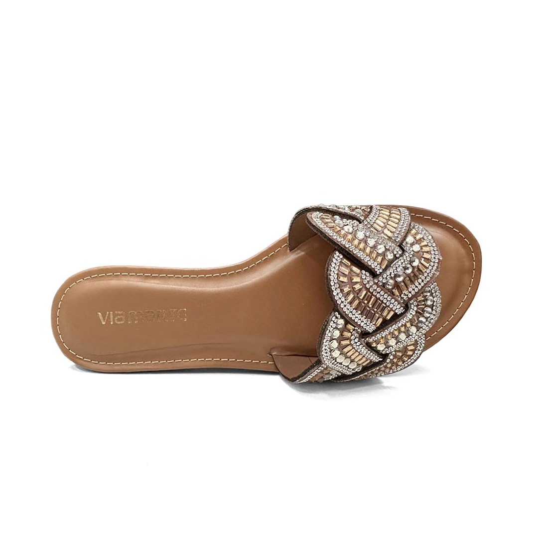 Chinelo Via Marte Rasteira 308-005-01 Ganache Chinelo Via Marte Rasteira 308-005-01 Ganache