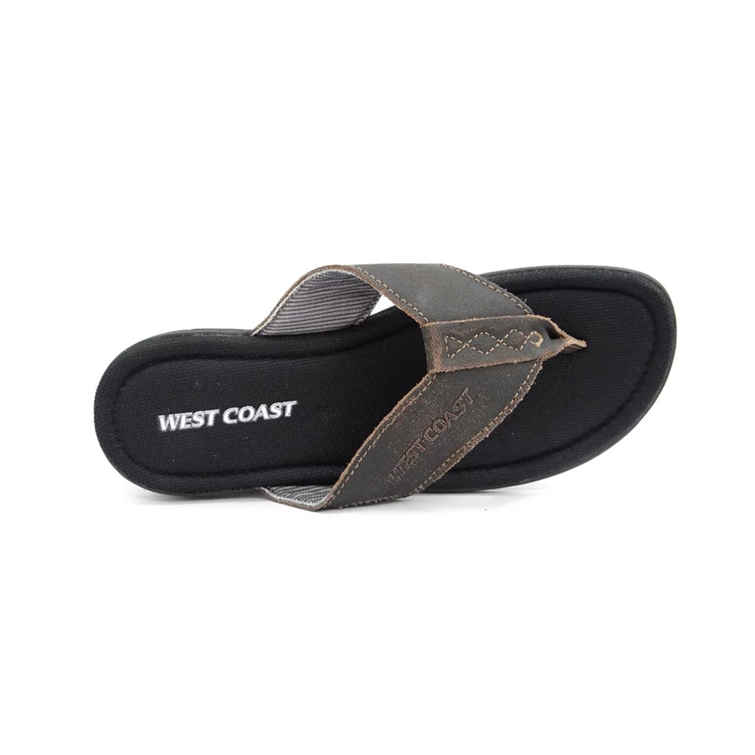 Chinelo West Coast de Couro Masculino 186309 Conhaque Chinelo West Coast de Couro Masculino 186309 Conhaque
