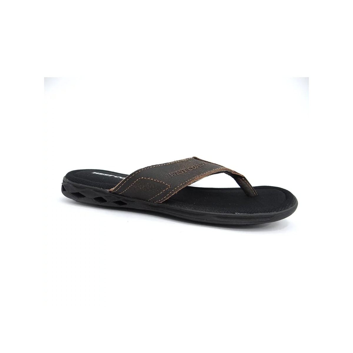 Chinelo West Coast de Couro Masculino 186309 Conhaque Chinelo West Coast de Couro Masculino 186309 Conhaque