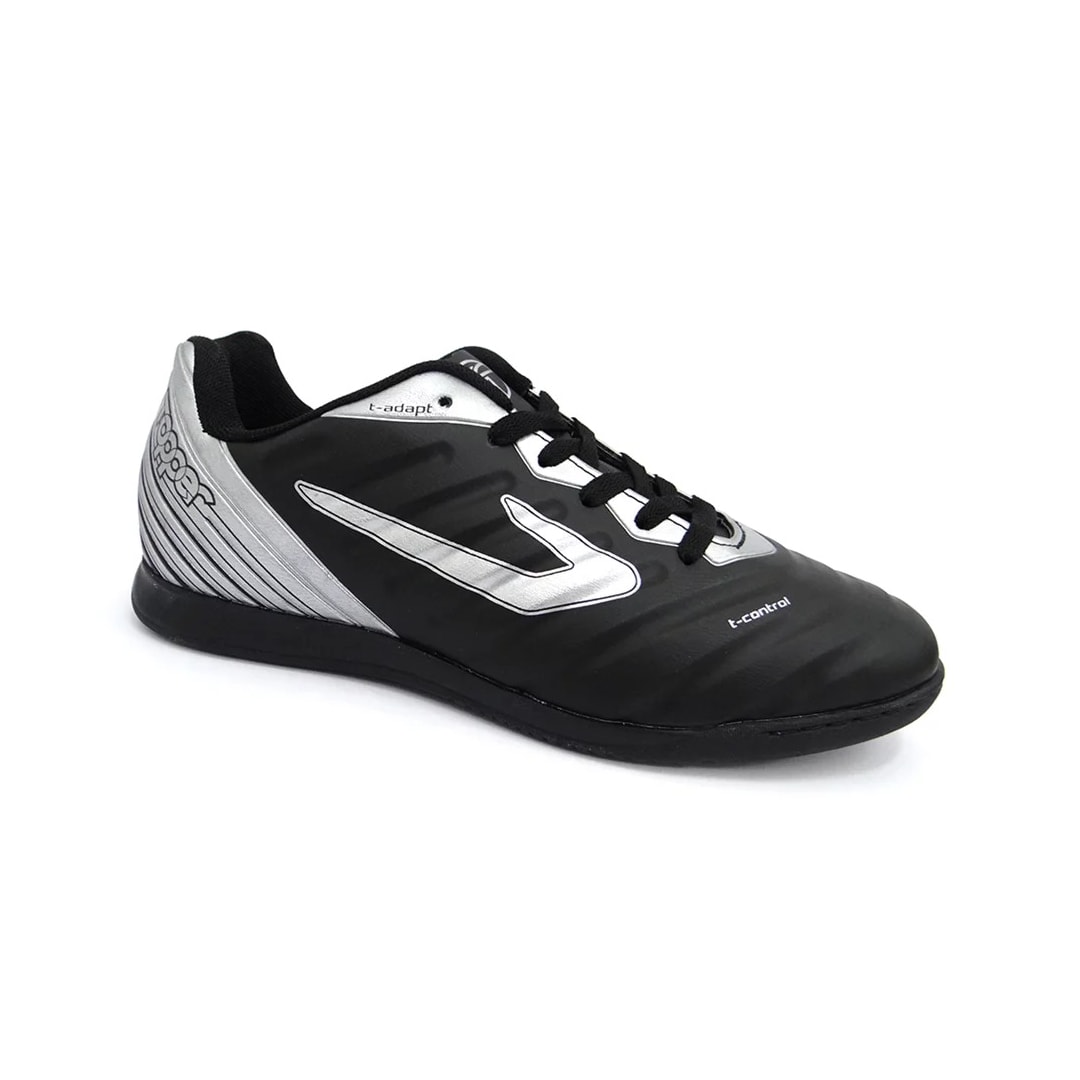Chuteira Topper Futsal Forza Tp022 Preto/Prata