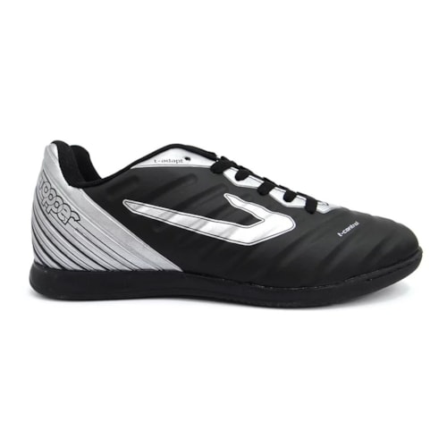 Detalhe - Chuteira Topper Futsal Forza Tp022 Preto/Prata