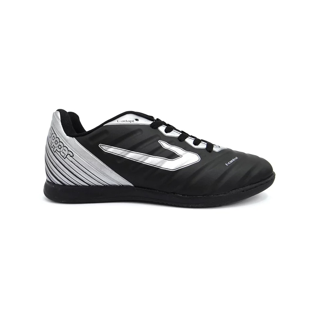 Chuteira Topper Futsal Forza Tp022 Preto/Prata