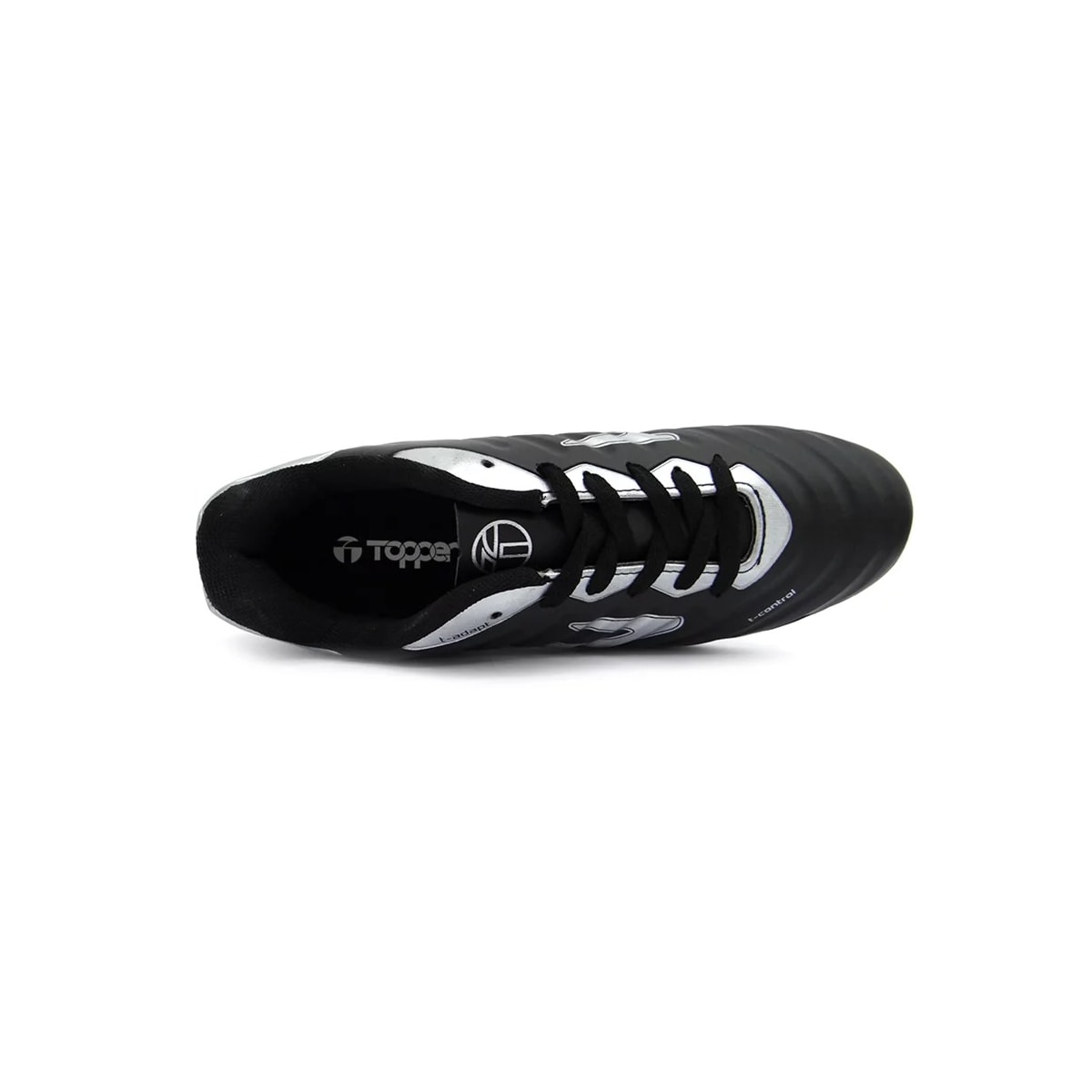 Chuteira Topper Futsal Forza Tp022 Preto/Prata Chuteira Topper Futsal Forza Tp022 Preto/Prata