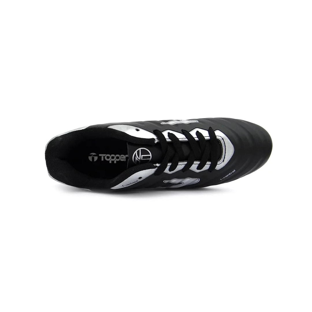 Chuteira Topper Futsal Forza Tp022 Preto/Prata Chuteira Topper Futsal Forza Tp022 Preto/Prata