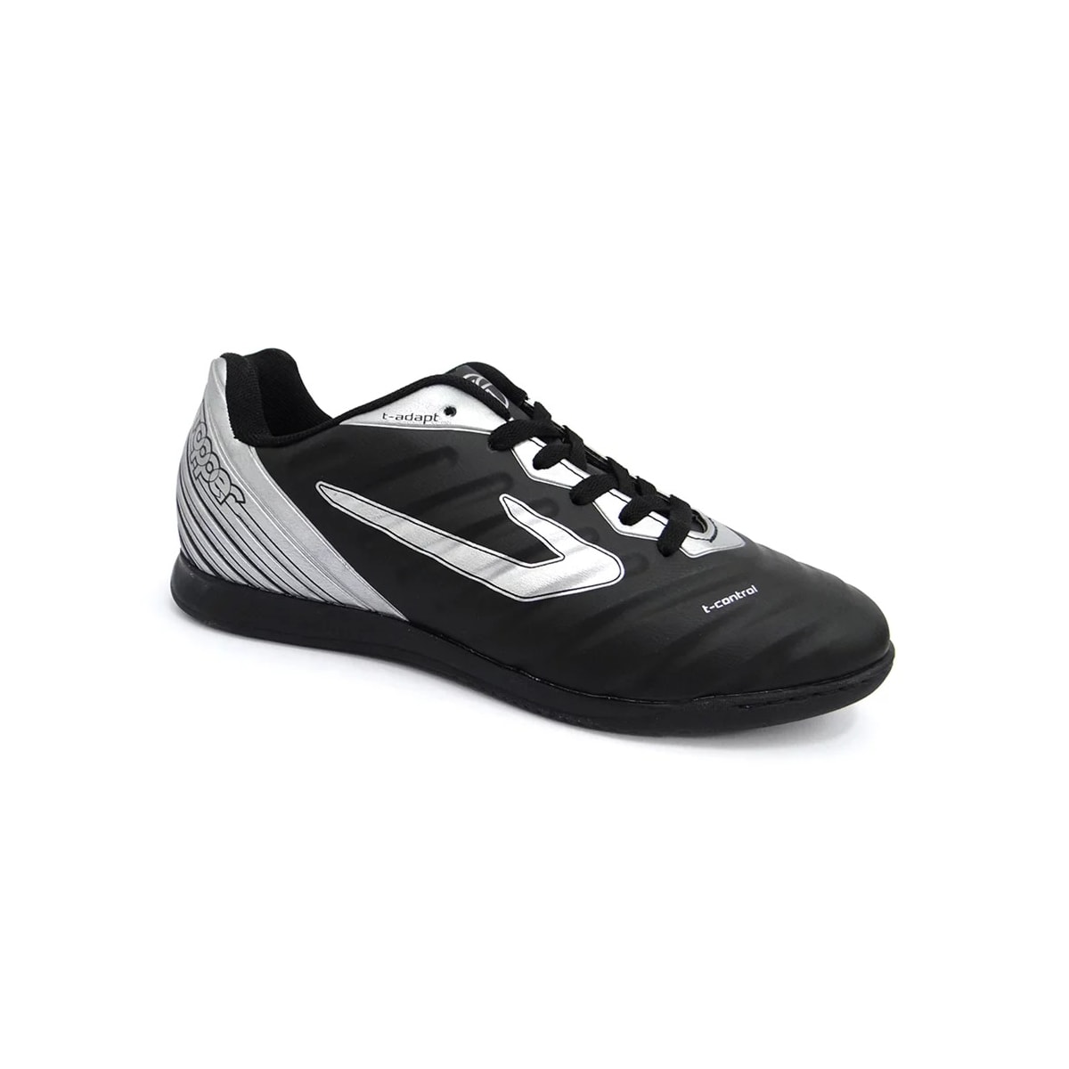 Chuteira Topper Futsal Forza Tp022 Preto/Prata Chuteira Topper Futsal Forza Tp022 Preto/Prata