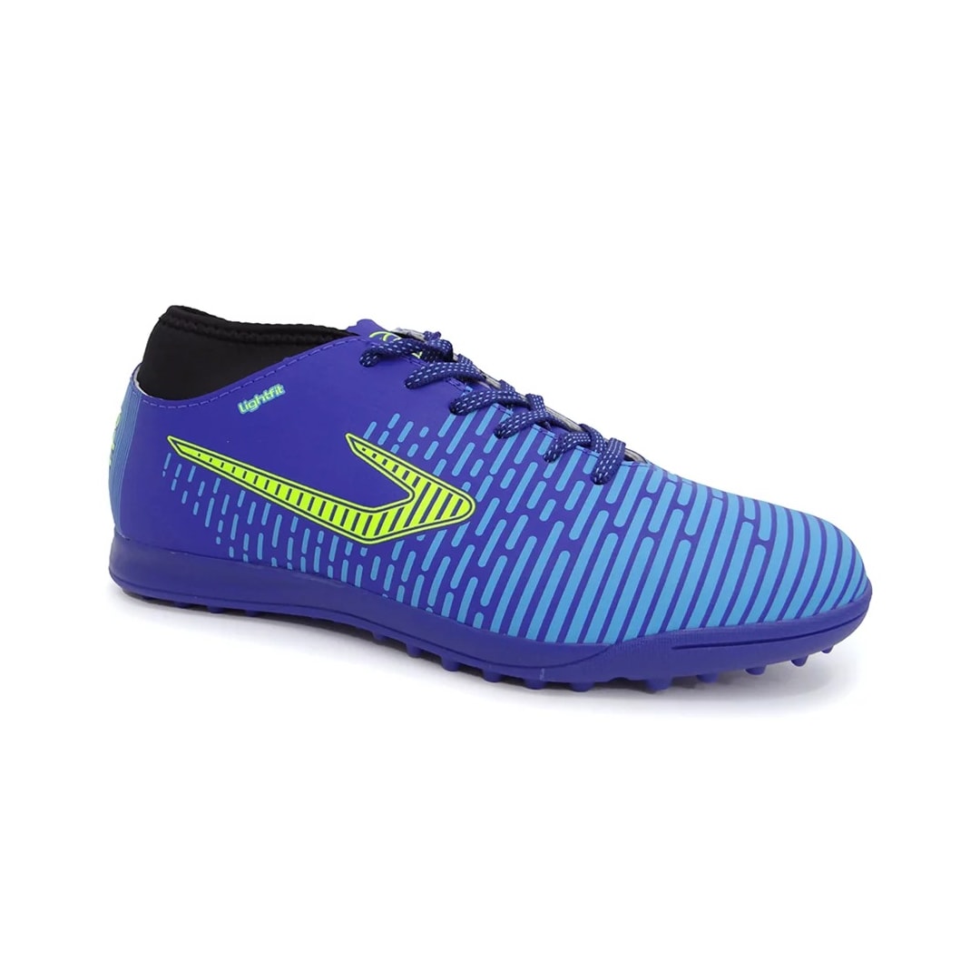 Chuteira Topper Society Safira Tp0276 Azul/Amarelo Neon Chuteira Topper Society Safira Tp0276 Azul/Amarelo Neon