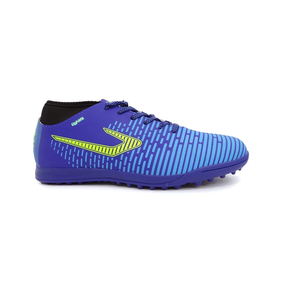 Chuteira Topper Society Safira Tp0276 Azul/Amarelo Neon Chuteira Topper Society Safira Tp0276 Azul/Amarelo Neon