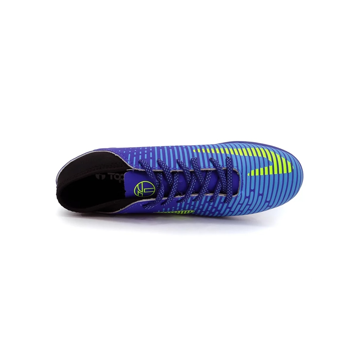 Chuteira Topper Society Safira Tp0276 Azul/Amarelo Neon Chuteira Topper Society Safira Tp0276 Azul/Amarelo Neon