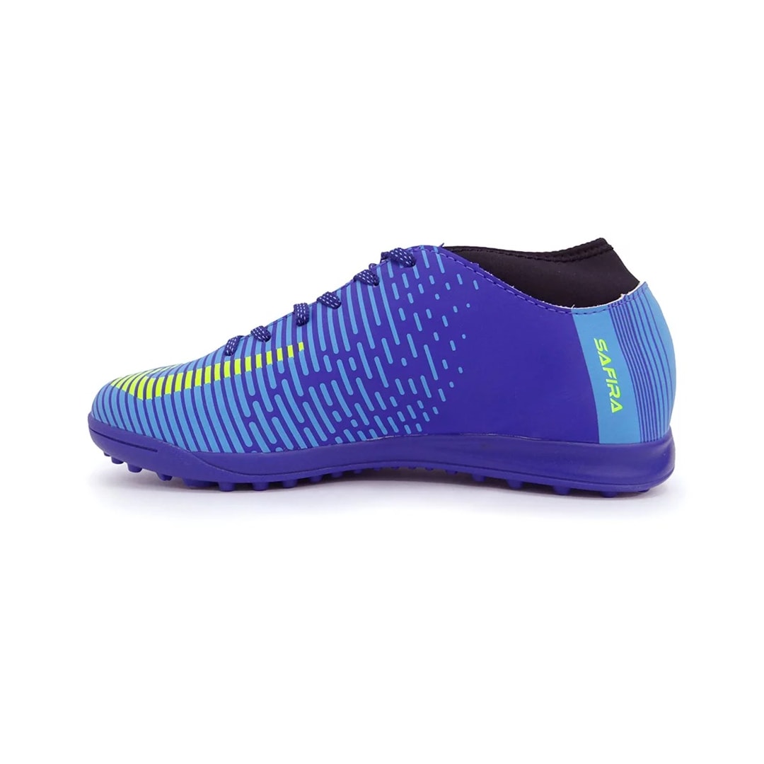Chuteira Topper Society Safira Tp0276 Azul/Amarelo Neon Chuteira Topper Society Safira Tp0276 Azul/Amarelo Neon