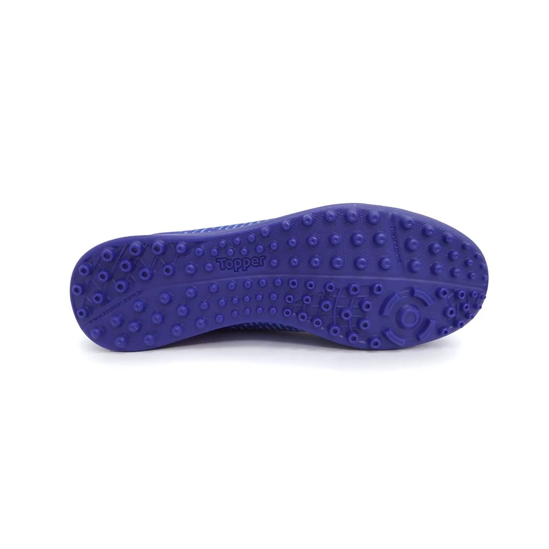 Chuteira Topper Society Safira Tp0276 Azul/Amarelo Neon Chuteira Topper Society Safira Tp0276 Azul/Amarelo Neon