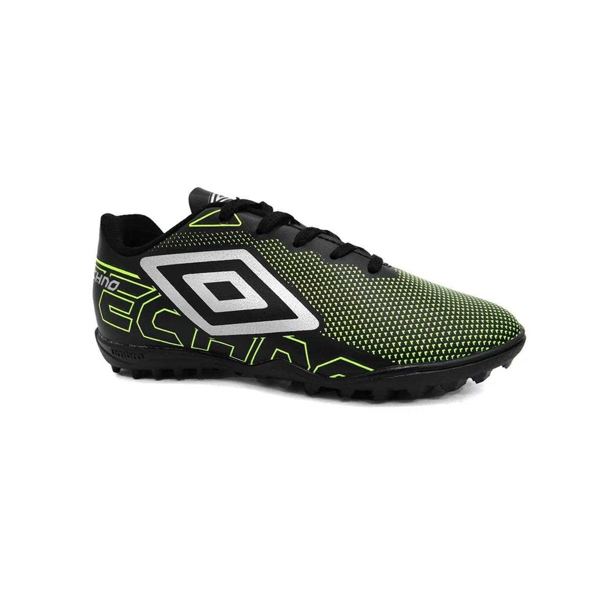 Chuteira Umbro Society Soccer Shoes Techno Jr Preto/Limao/Cinza Chuteira Umbro Society Soccer Shoes Techno Jr Preto/Limao/Cinza