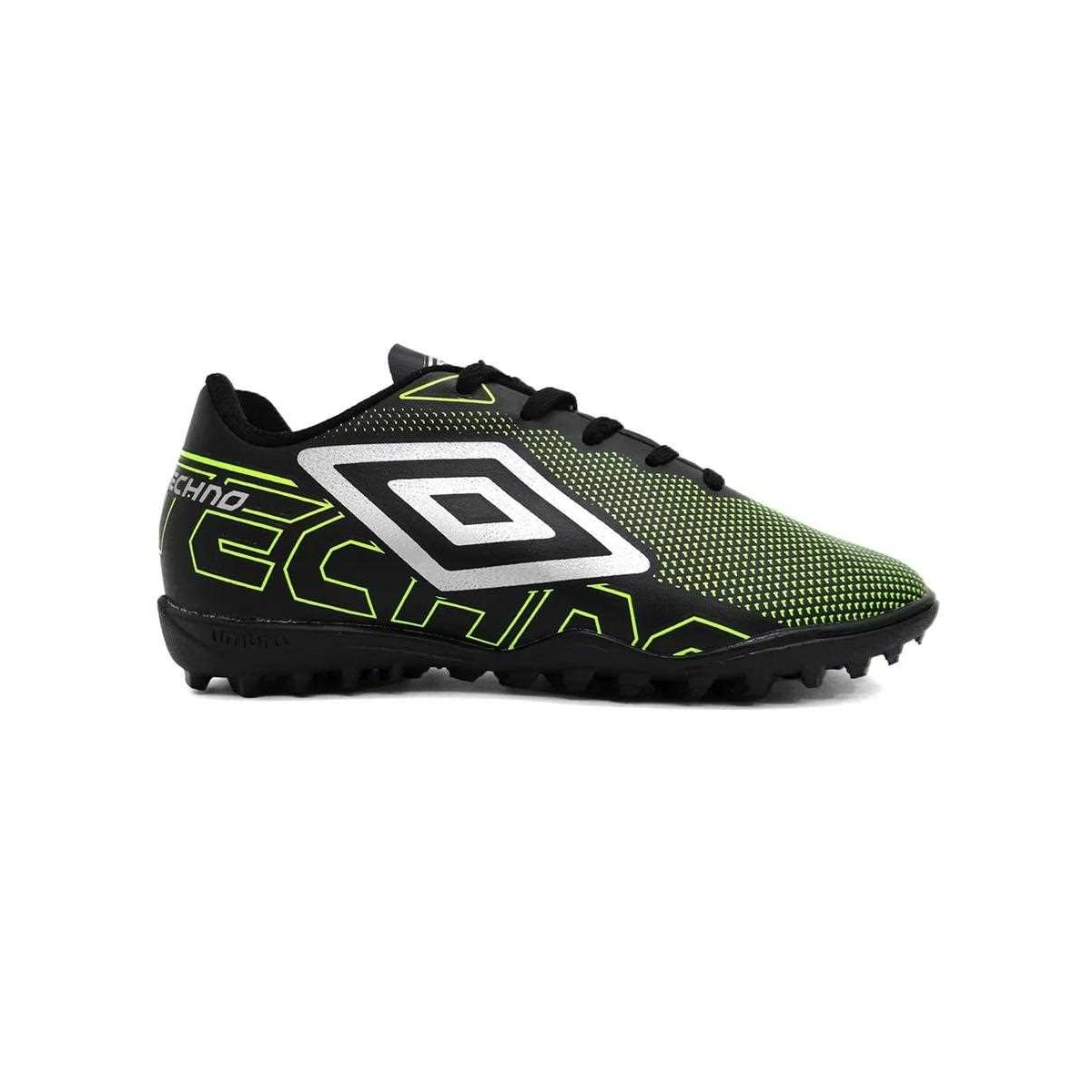 Chuteira Umbro Society Soccer Shoes Techno Jr Preto/Limao/Cinza Chuteira Umbro Society Soccer Shoes Techno Jr Preto/Limao/Cinza