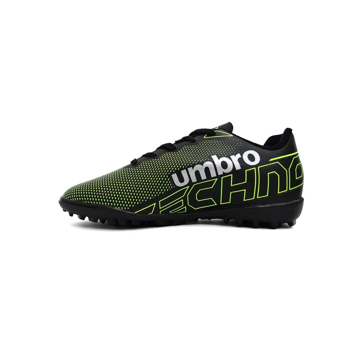 Chuteira Umbro Society Soccer Shoes Techno Jr Preto/Limao/Cinza Chuteira Umbro Society Soccer Shoes Techno Jr Preto/Limao/Cinza